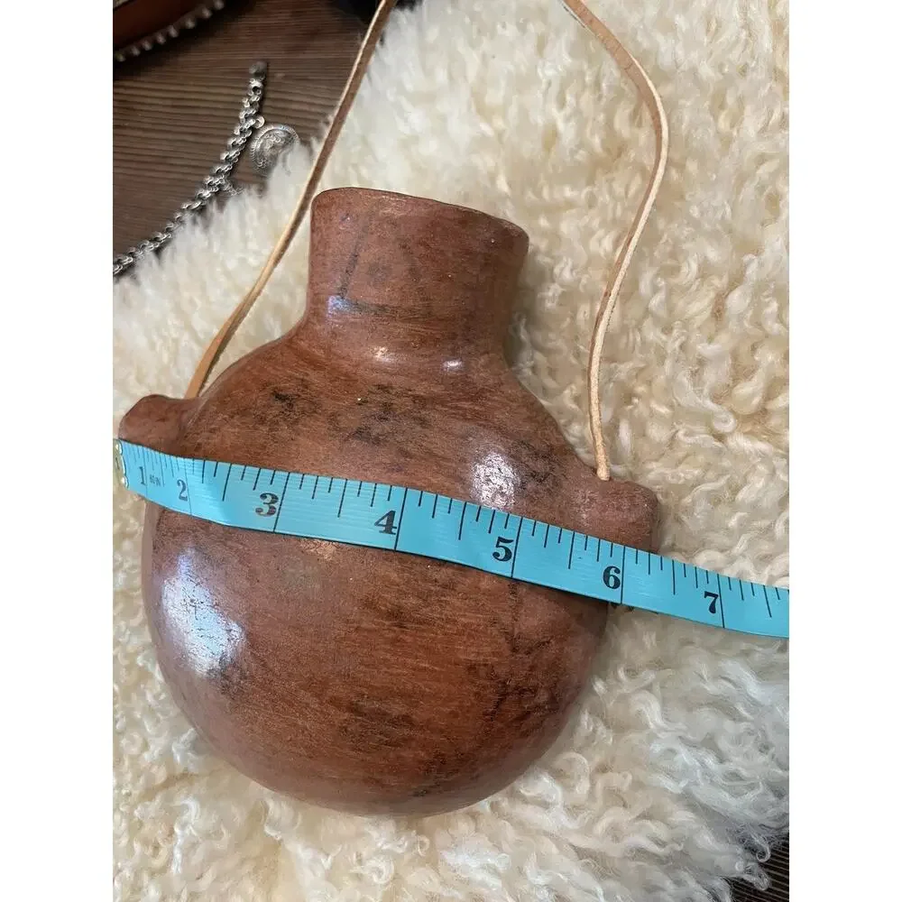 Antique MARICOPA Pottery CANTEEN Tohono O’odham NATIVE AMERICAN. Lena Albert?